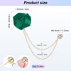 Unique Bargains Cloth Handmade Flower Lapel Pin with Gold Badge Tassel Chain Brooches 1.57 inch 1 Pc - 3 of 4