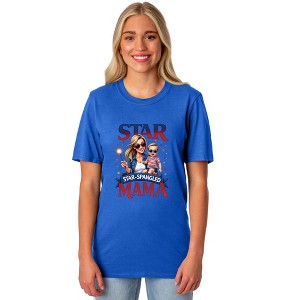 4th of July Women's T-Shirt Star Spangled Mama Patriotic Sparkler - 1 of 4