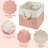 Aoibox Cube Storage Bins 6 Pack 11x11 Inch Foldable Fabric Baskets with Handles Morandi Colors Organizer for Home Closet - 3 of 4