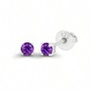 Silver Hypoallergenic 3mm Birthstone Stud Earrings Small and Exquisite Earrings - 2 of 4