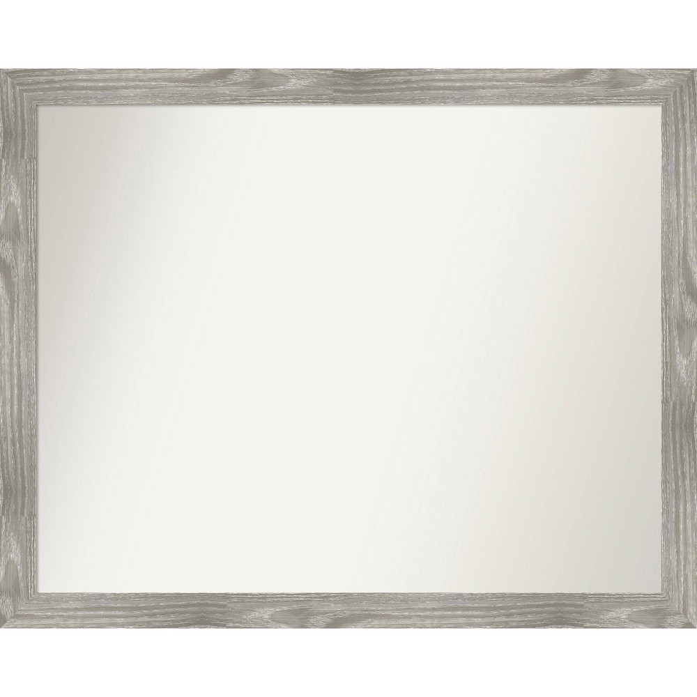 Photos - Wall Mirror 31" x 25" Non-Beveled Dove Gray Wash Square  - Amanti Art