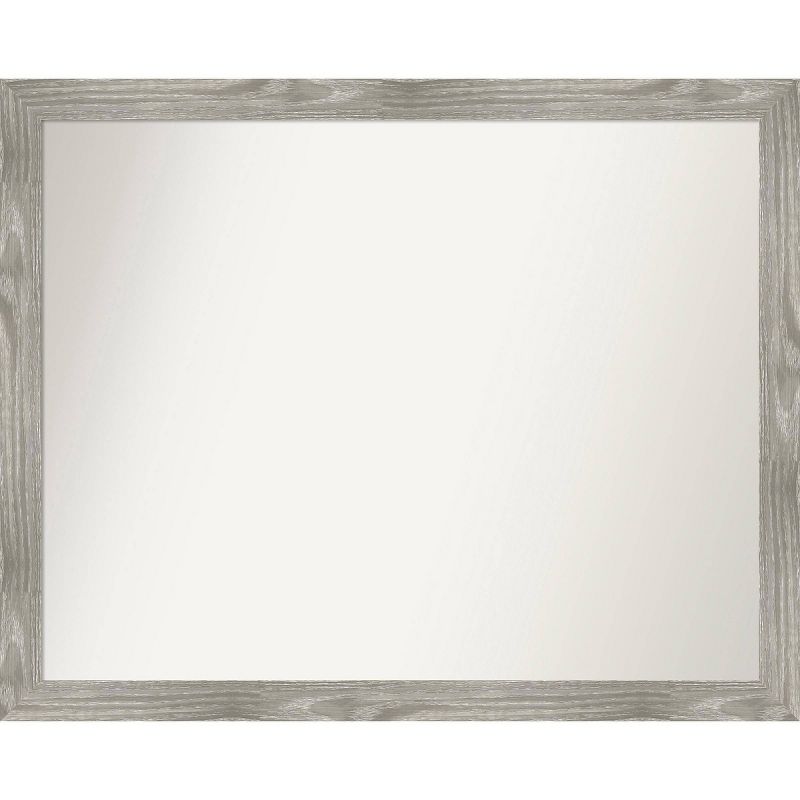 31&#34; x 25&#34; Non-Beveled Dove Gray Wash Square Wall Mirror - Amanti Art, 1 of 9