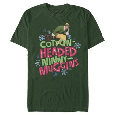 Men's Elf Cotton-Headed Ninny Muggins T-Shirt - Dark Green - Medium