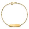Black Bow Jewelry Children's Figaro Chain Oval I.D. Bracelet in 14k Yellow Gold - 6 Inch - 4 of 4