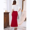 INSPIRE CHIC Women's Fishtail High Waist Formal Cocktail Evening Bodycon Long Maxi Mermaid Skirts - 4 of 4