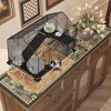 3-Tier Hamster Cage with Glass Bottom, Transparent Small Animal Habitat with Wheel, Water Bottle & Bowl for Hamsters Gerbils Mice. - 3 of 4