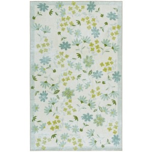 Martha Stewart Floral MSRW189  Machine Washable Skid-Resistant Power Loomed Indoor Rugs - Remove - 1 of 4