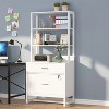 Hommoo Vertical File Cabinet, 2 Drawers Filing Cabinet with Open Shelves - 2 of 4