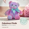 Bearington Rainbow Teddy Bear: Lil Gem Bear, Handsewn 12" Plush Animal in Rainbow Pink, Blue and Purple - 3 of 4