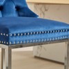 INFURNIC Counter and Bar Stools Velvet Upholstered Button Back Barstools for Modern Kitchen, Blue, 21.26"*18.11"*38.2" - 2 of 4