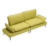 89" Cotton & Linen 2-Seater Sofa with Metal Feet & Soft Foam Cushioning - 3 of 4