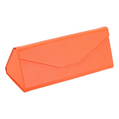 Unique Bargains Foldable PU Leather Magnetic Triangle Glasses Eyewear Case