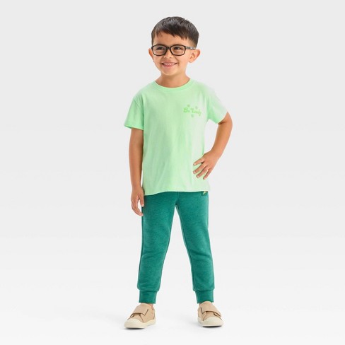 Toddler Boys' St. Patrick's Day T-shirt And Jogger Pants Set - Cat & Jack™  Green 18m : Target