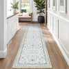2'x10' Washable Neutral Farmhouse Boho Runner Rug - 2 of 4