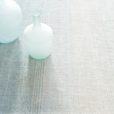 Handmade Sky Blue Rectangular Easy-Care Polyester Rug