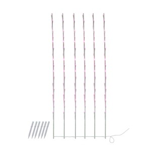 Northlight 108 Pink Pre-Lit LED Branch Patio Outdoor Garden Novelty Christmas Light Stakes - 8.5 ft White Wire - 1 of 2