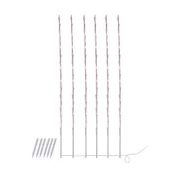 Northlight 108 Pink Pre-Lit LED Branch Patio Outdoor Garden Novelty Christmas Light Stakes - 8.5 ft White Wire