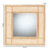 bali & pari Josepha Modern Bohemian Natural Brown Rattan Accent Wall Mirror - 4 of 4