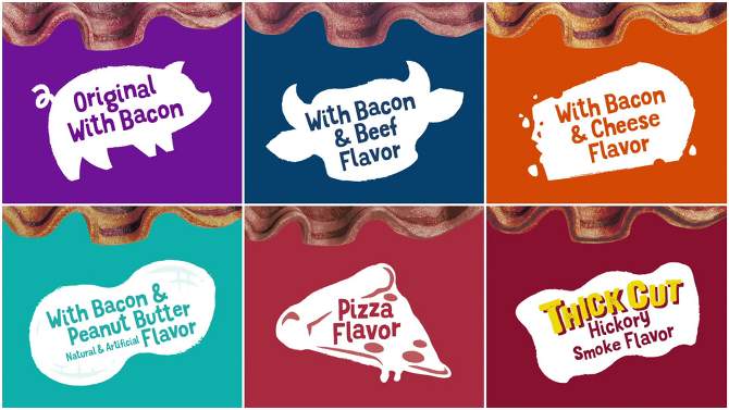 Beggin&#39; Pizza Chewy Bacon &#38; Pork Flavor Dog Treats - 25oz, 2 of 4, play video