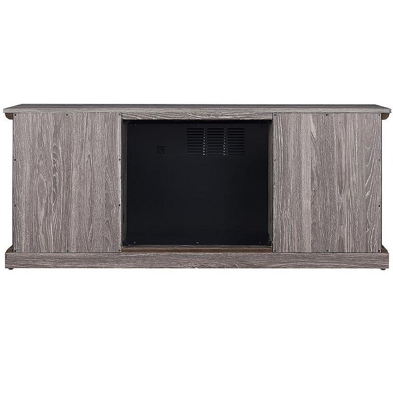 HearthPro Walden 56" W x 22.75" H x 15.5" D Electric Fireplace TV Stand - Weathered Gray, 4 of 6