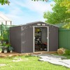 Outsunny Metal Storage Shed Organizer, Garden Tool House with Vents and Sliding Doors for Backyard, Patio, Garage, Lawn - 2 of 4