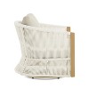 JTH Outdoor Oahu 29" Barrel Swivel Patio Lounge Chair, Sandy White All-Weather Olefin - 3 of 4