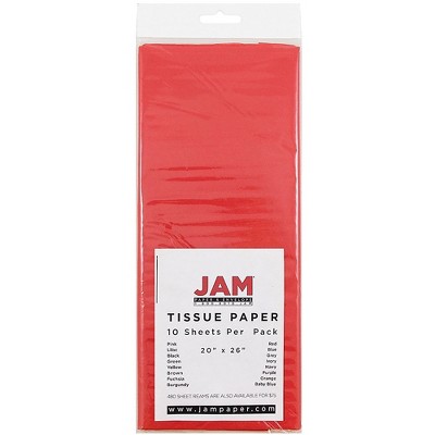 JAM Paper Gift Tissue Paper Red 10 Sheets/Pack 1152356