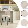 QingMoon Velvet Bar Stools Set of 2, Modern Counter Height Chairs with Adjustable Iron Feet for Kitchen Island, Pub, Cafe - 2 of 4