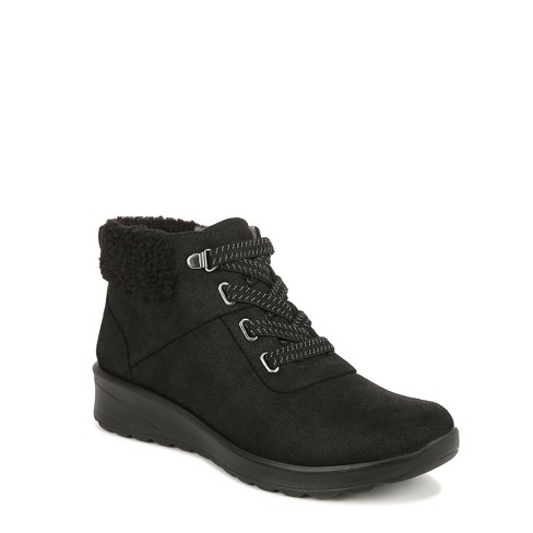 LifeStride Women's Guild Ankle Bootie - Black Dress Boot With Buckle Detail