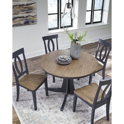 Signature Design by Ashley Landocken Dining Table, Brown/Blue