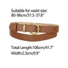 INSPIRE CHIC Women PU Leather Belts Bronze Metal Pin Buckle Thin Waist Belts for Jeans Dress - 3 of 4