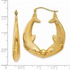 Black Bow Jewelry Large Kissing Dolphin Hoop Earrings in 14k Yellow Gold - 4 of 4