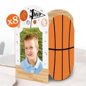 Big Dot of Happiness Basketball Photo Holder Centerpieces, 4x6 Picture Display Box, Sports Table Decoration for Kids Birthday Decor, 8 Count - 1 of 4