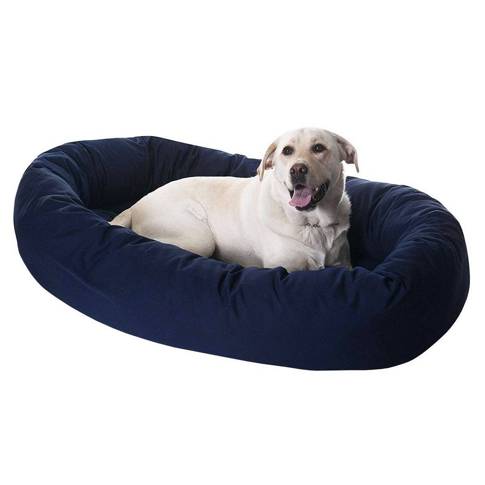 Photos - Bed & Furniture Majestic Pet Bagel Bolster Dog Bed - Blue XL 