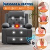 GustoWave Faux Leather Power Lift Recliner with Vibration & Warming, Oversized Manual Reclining Single Sofa for Adults - 2 of 4
