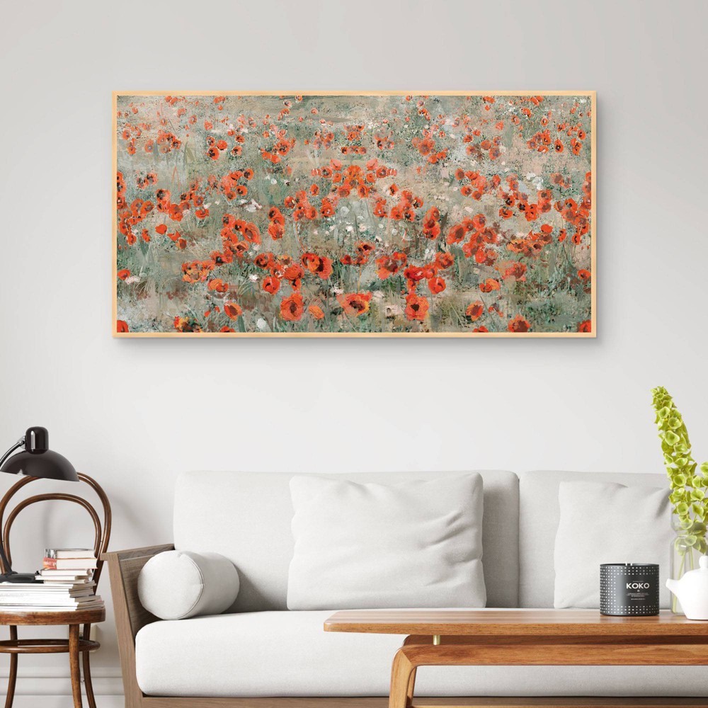 Photos - Other Decoration Masterpiece Art Gallery 24"x48" Poppy Meadow Wall Art