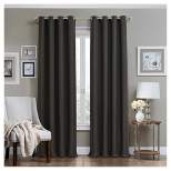 95"x52" Wyndham Thermaweave Blackout Curtain Panel Gray - Eclipse