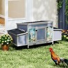 SEVOBAL 59" Large Wooden Chicken Coop Wooden Hen House with 2 Rest Areas Removable Tray and Lockable Door Outdoor Poultry Cage Duck Coop Weatherproof - 2 of 4