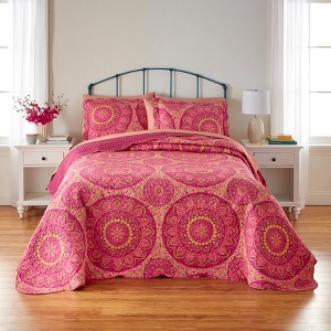 BrylaneHome 3 Piece Medallion Bedspread Set - 1 of 1