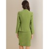 INSPIRE CHIC Women's Collarless Blazer and Formal Pencil Skirt Business Suit Set 2 Pcs - 3 of 4