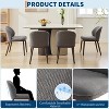 Upholstered Fabric Dining Chairs with   Wood Legs, Ergonomic Back Support, 265lbs Capacity, Dining Room or Restaurant - 4 of 4