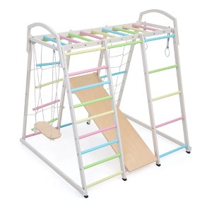 Infurnic Baby Activity Gyms Multi-Functional Climbing Frame, Safe and Sturdy Design, Spacious Play Area, Multicolored, 52.76"*14.97"*5.71" - 1 of 4