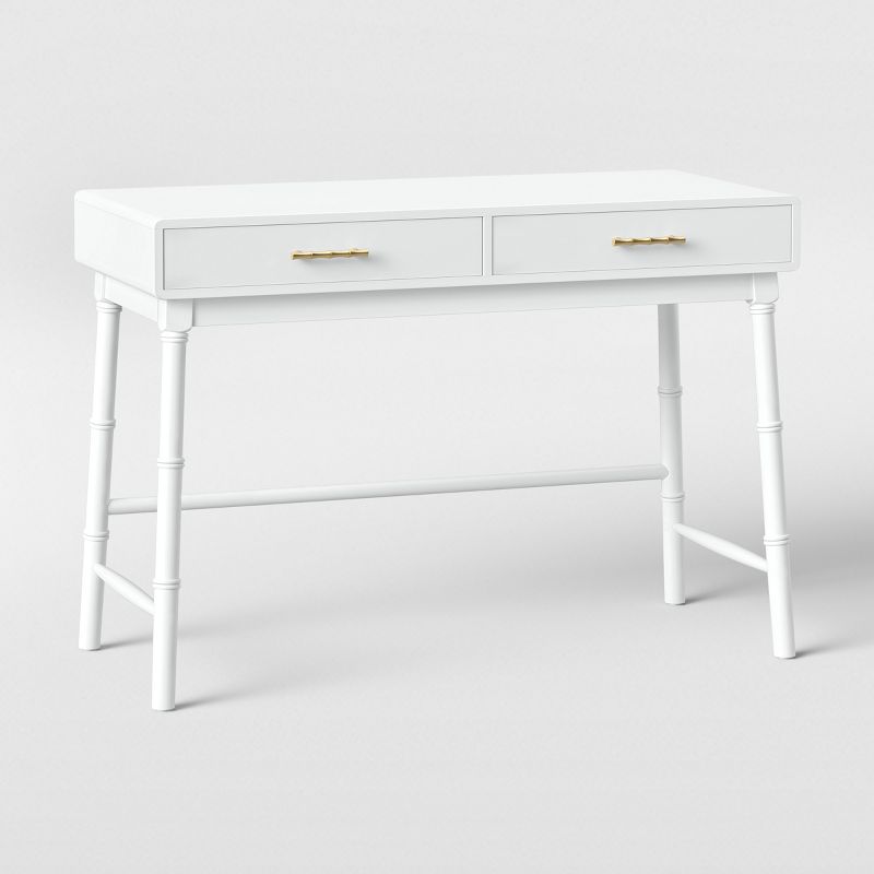 Oslari Wood Writing Desk with Drawers White - Threshold&#8482;, 3 of 7
