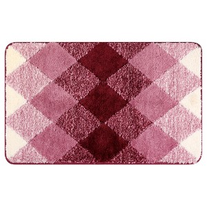 Unique Bargains Geometric Pattern Soft Absorbent Comfortable Non-Slip Rug - 1 of 4