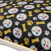 NFL Pittsburgh Steelers Bones Repeat Faux Shearling Pet Bed - 2 of 2