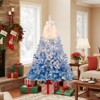 Tangkula 5/6/7/8 FT Artificial Christmas Tree Hinged Snow Flocked Xmas Tree w/ 456/820/1264/1774 Branch Tips - 4 of 4