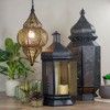 Northlight 29.5" Black and Gold Moroccan Style Floor Pillar Candle Lantern - 2 of 4