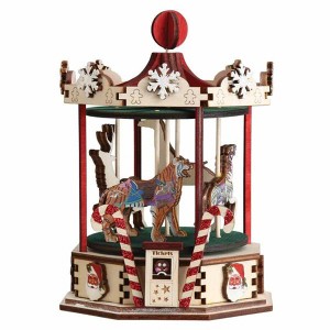 Old World Christmas 6.0 Inch Christmas Carousel Giraffe Horse Tiger Reindeer Tree Ornaments - 1 of 2
