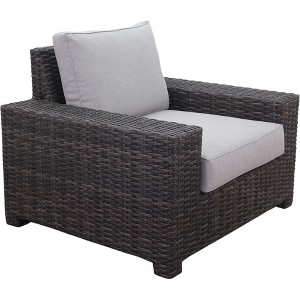 Courtyard Casual St Lucia Club Chair Alum Frame Grade A Vietnam Olefin - 1 of 1