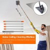 Racxily 2 In 1 Baseboard Cleaner Mop, Wall Cleaner Mop W/ Squeegee Extendable Long Handle 8 Reusable Fiber Flannel Chenille Mop Pads 360¡ã Rotatable - 4 of 4